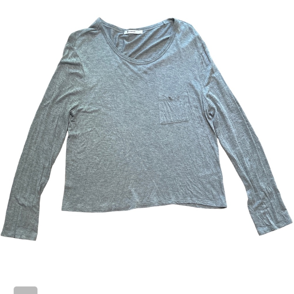 Alexander Wang Long-Sleeve Gray Shirt - size large